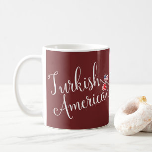 Turkish American Entwined Hearts Mug