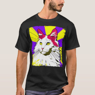 Turkish Angora Art Cat Lover Gift 3 T-Shirt