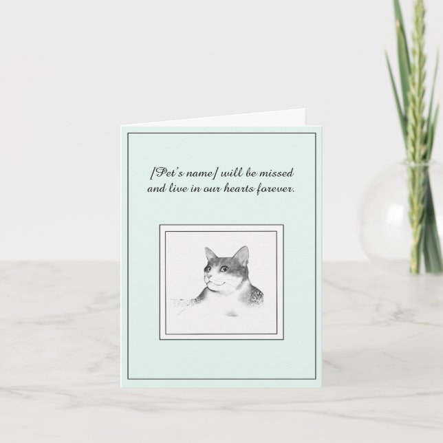 Turkish Angora Sympathy Card (Front)