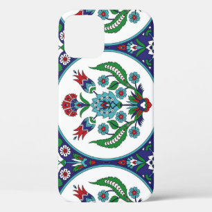 Turkish arabic, tulip flowers, seamless pattern. iPhone 12 case