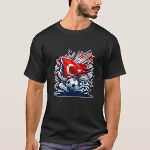 Turkish Banner Fan Turkey Flag T rkiye Retro Art  T-Shirt