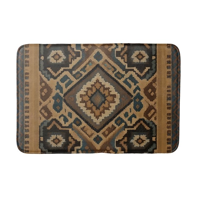 Turkish Beautiful Old Pattern Popular Collection Bath Mat (Front)