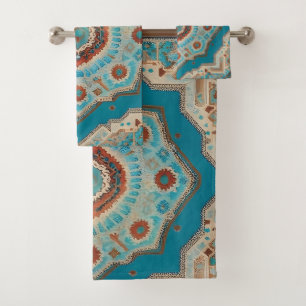 Turkish Beautiful Old Pattern Trendy Collection Bath Towel Set