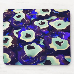 Turkish Boncuk Eye Shaped Amulet Bizarre Art Mouse Mat