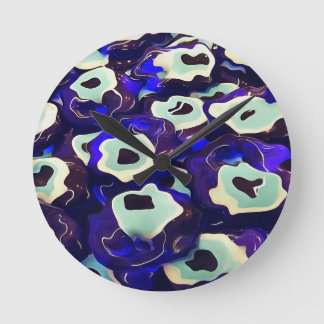 Turkish Boncuk Eye Shaped Amulet Bizarre Art Round Clock
