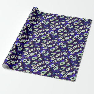 Turkish Boncuk Eye Shaped Amulet Bizarre Art Wrapping Paper