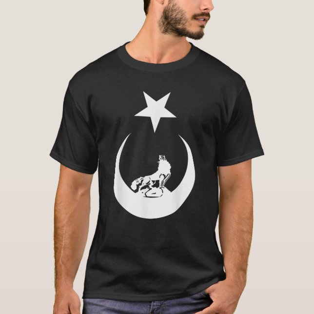 Turkish Bozkurt Grey Wolf Flag Tee  (Front)