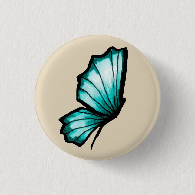 Turkish butterfly 3 cm round badge (Front)