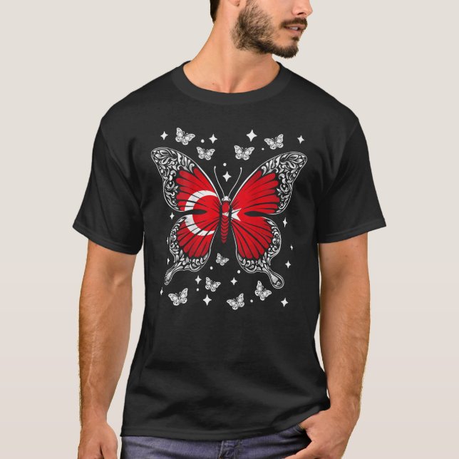 Turkish Butterfly Turkey Back Printed  T-Shirt (Front)