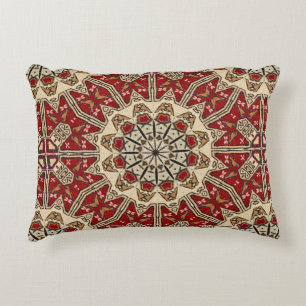 Turkish carpet kaleidoscope decorative cushion