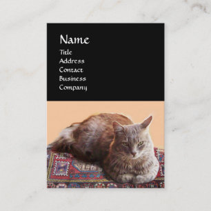 TURKISH CAT IN TRANSCENDENTAL MEDITATION BUSINESS CARD