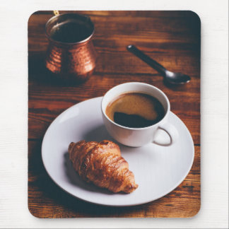 Turkish Coffee and Fresh Croissant Mouse Mat