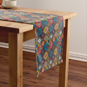 Turkish Colourful Ethnic Motif Pattern  Long Table Runner