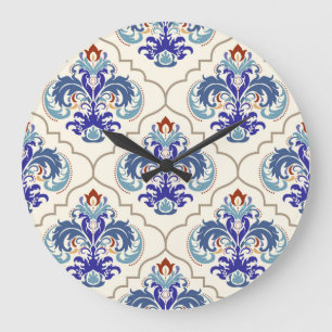 Turkish Colourful Pattern: Endless Beauty. Large Clock