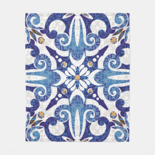 Turkish Colourful: Vintage Eastern Pattern Fleece Blanket