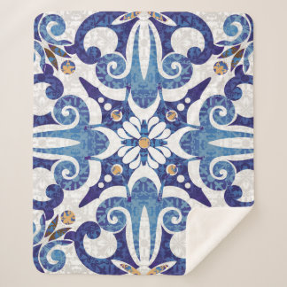 Turkish Colourful: Vintage Eastern Pattern Sherpa Blanket