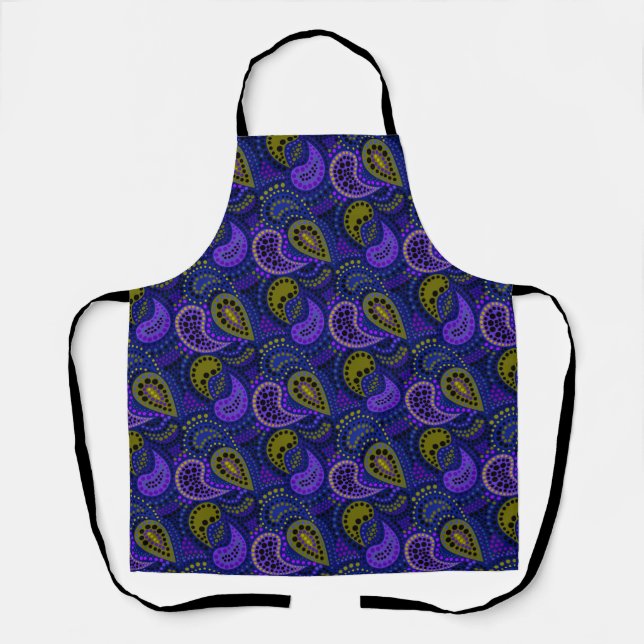 Turkish cucumbers abstract polka dot pattern  apron (Front)