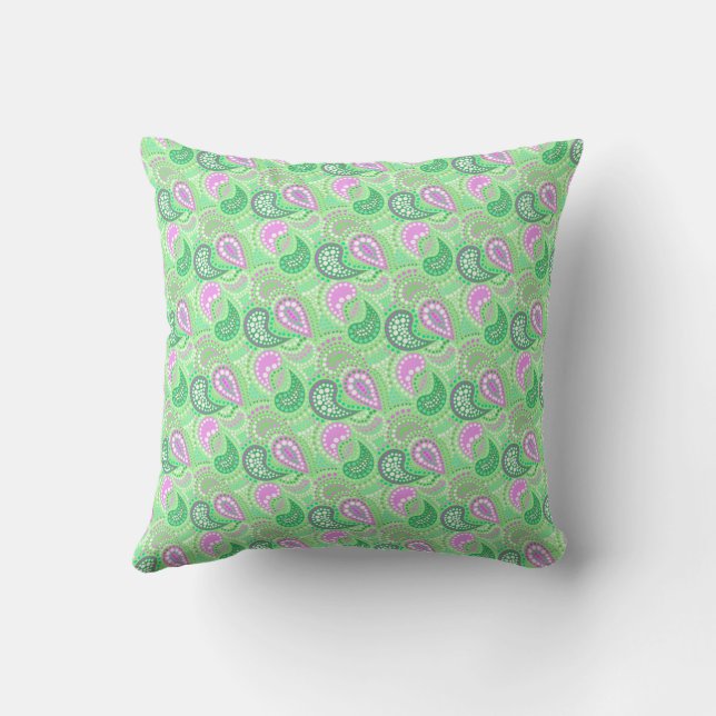 Turkish cucumbers abstract polka dot pattern cushion (Back)