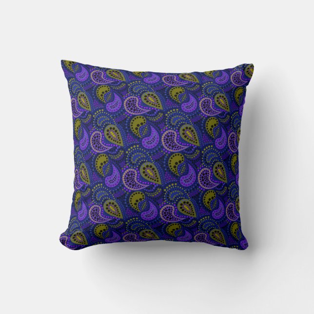 Turkish cucumbers abstract polka dot pattern cushion (Front)