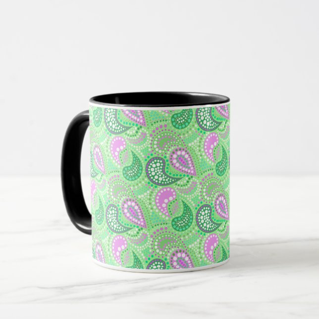 Turkish cucumbers abstract polka dot pattern  mug (Front Left)