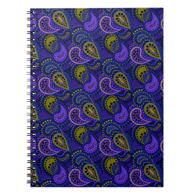 Turkish cucumbers abstract polka dot pattern  notebook (Front)