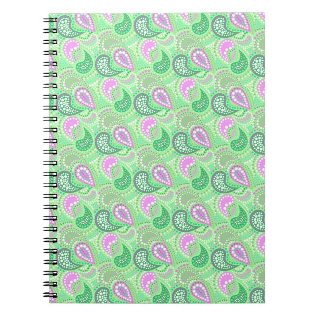 Turkish cucumbers abstract polka dot pattern  notebook (Front)