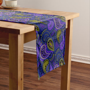 Turkish cucumbers abstract polka dot pattern  short table runner