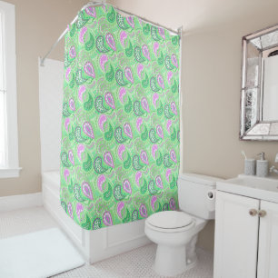 Turkish cucumbers abstract polka dot pattern  shower curtain