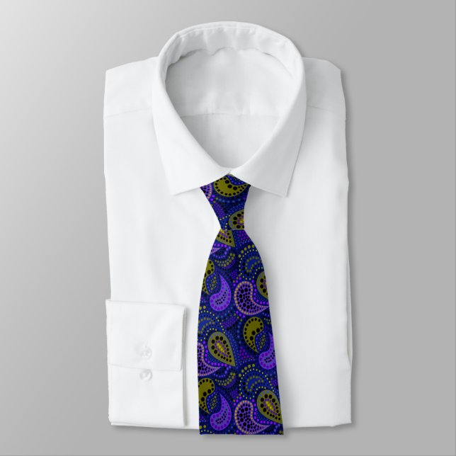 Turkish cucumbers abstract polka dot pattern  tie (Tied)