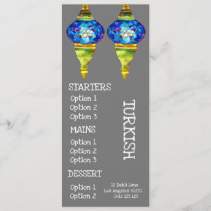 Turkish cuisine restaurant dinner menu