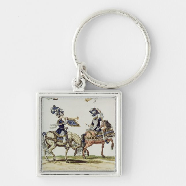 Turkish Drummer and Trumpeter Key Ring (Front)