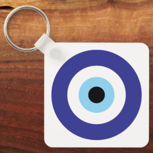 Turkish Evil Eye Blue Mati symbol lucky charm Key Ring