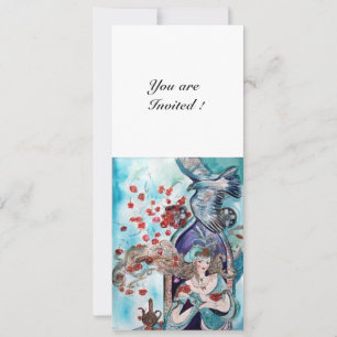 TURKISH FAIRY TALE ,bright red blue white Invitation