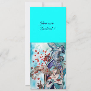 TURKISH FAIRY TALE ,bright red blue white Invitation