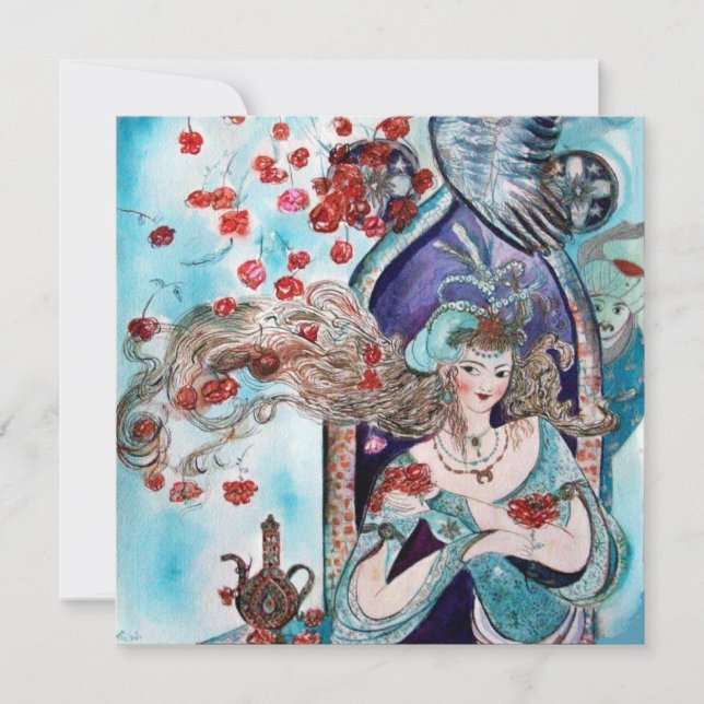 TURKISH FAIRY TALE ,bright red blue white pink Announcement (Front)