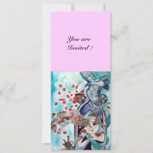 TURKISH FAIRY TALE ,bright red blue white pink Invitation