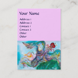 TURKISH FAIRY TALE / FLYING PHOENIX WITH APPLE BUSINESS CARD