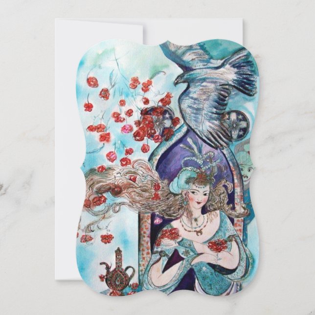 TURKISH FAIRY TALE Teal Blue Gold Sparkles (Front)