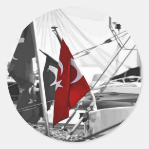 Turkish Flag - Al Sancak Classic Round Sticker