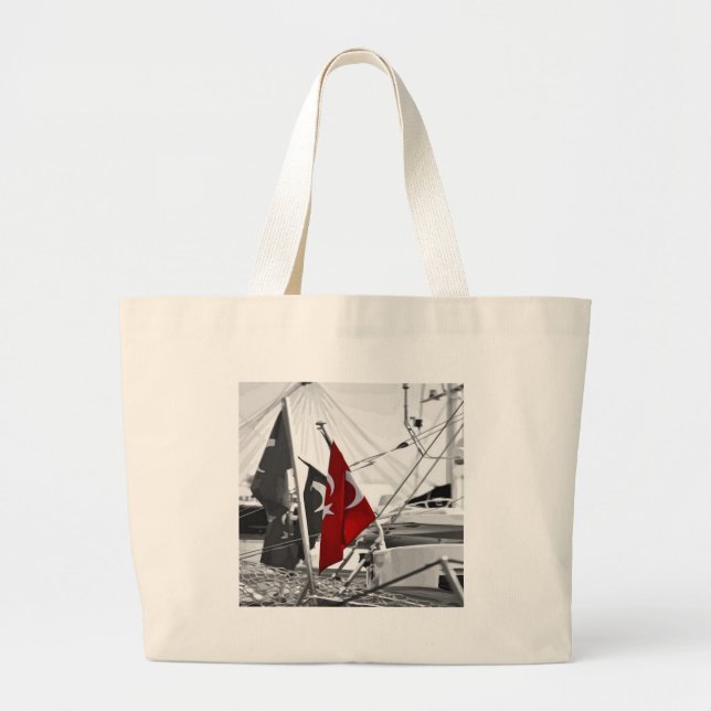 Turkish Flag - Al Sancak Large Tote Bag (Front)