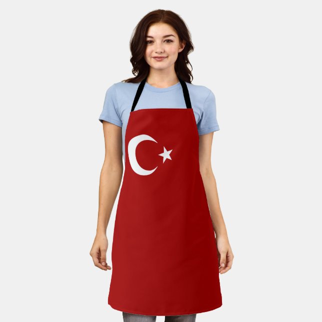 Turkish flag apron (Worn)