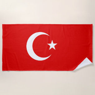 Turkish flag beach towel