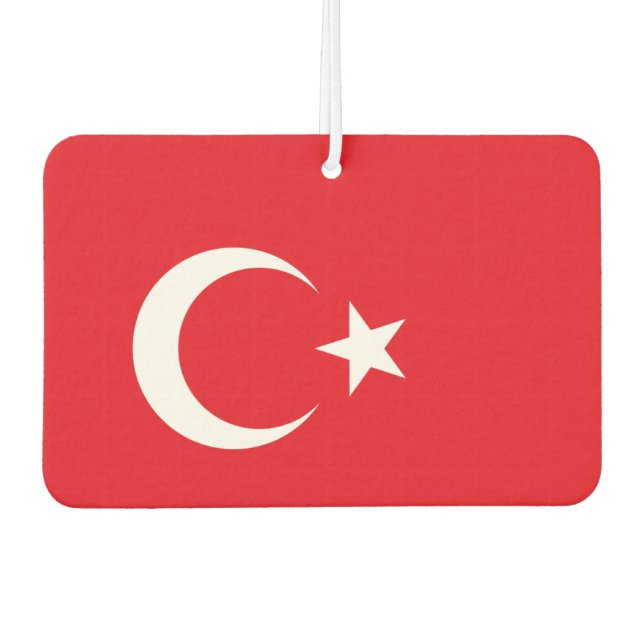 Turkish flag car air freshener (Front)