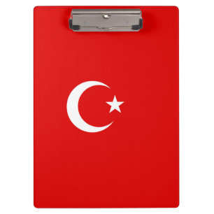 Turkish flag clipboard