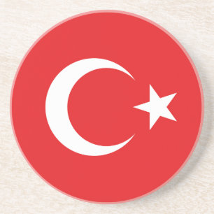 Turkish flag coaster