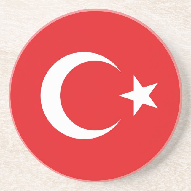 Turkish flag coaster (Front)