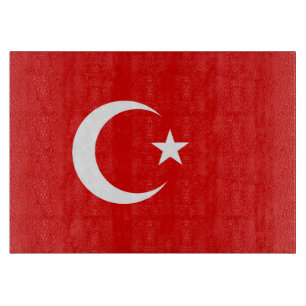 Turkish flag cutting board