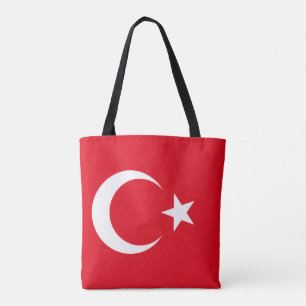 Turkish Flag, Flag of Turkey Tote Bag