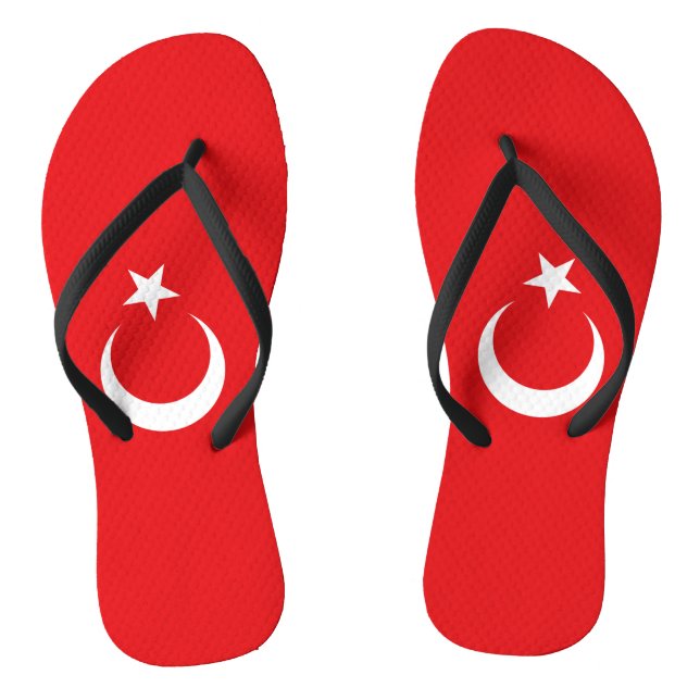 Turkish flag flip flops (Footbed)