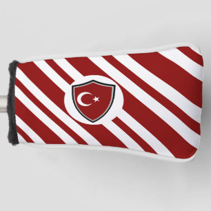 Turkish flag golf head cover